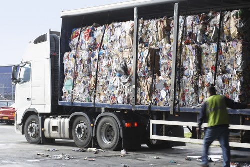 Recycling center processing old furniture in Herne Hill