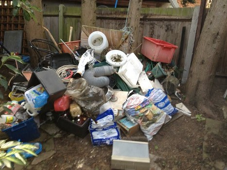 Professional garage clearance in progress